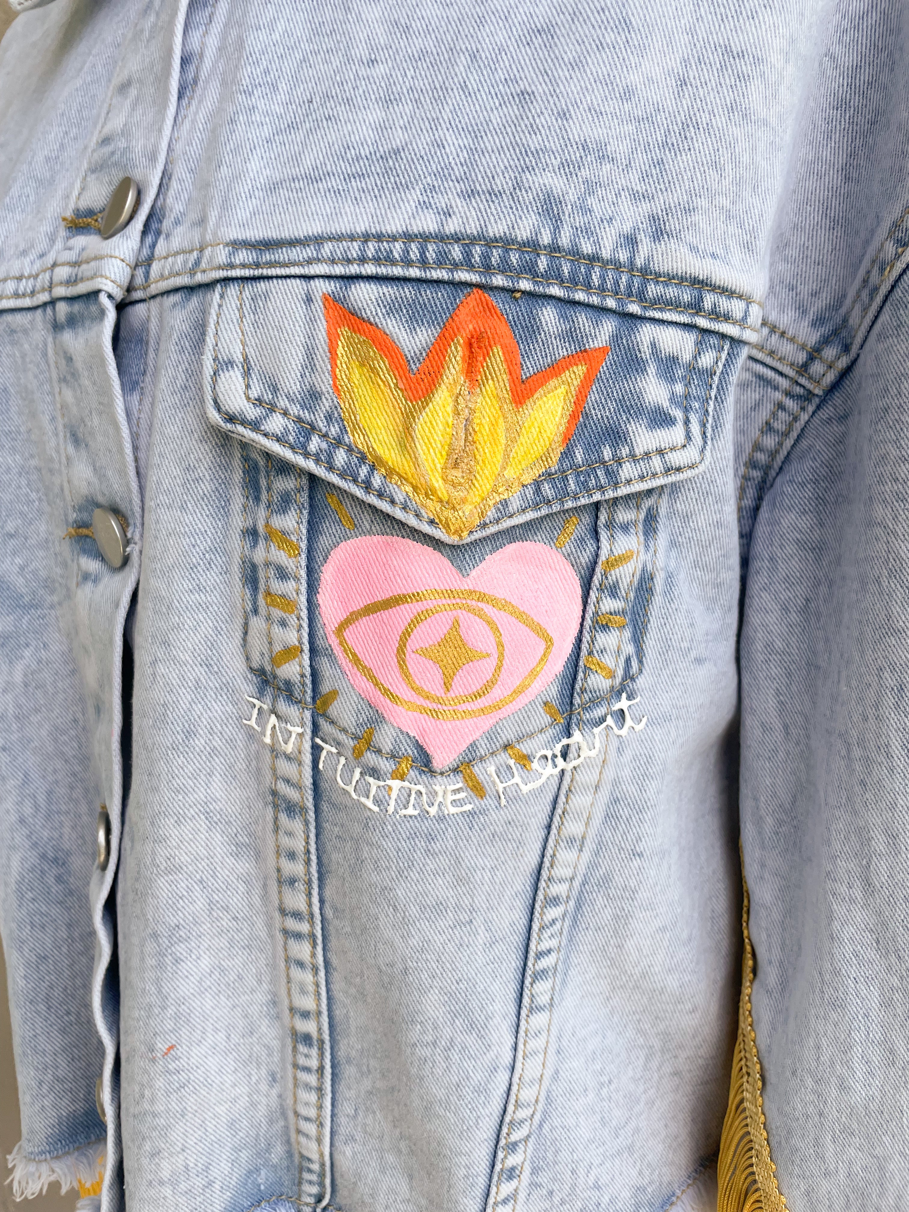 “Intuitive Heart” denim jacket