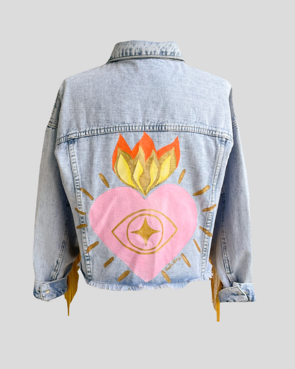 “Intuitive Heart” denim jacket